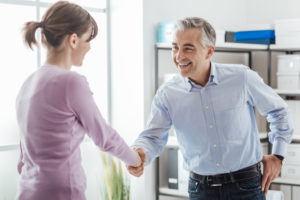 new homebuyer meets with a title company employee to discuss options