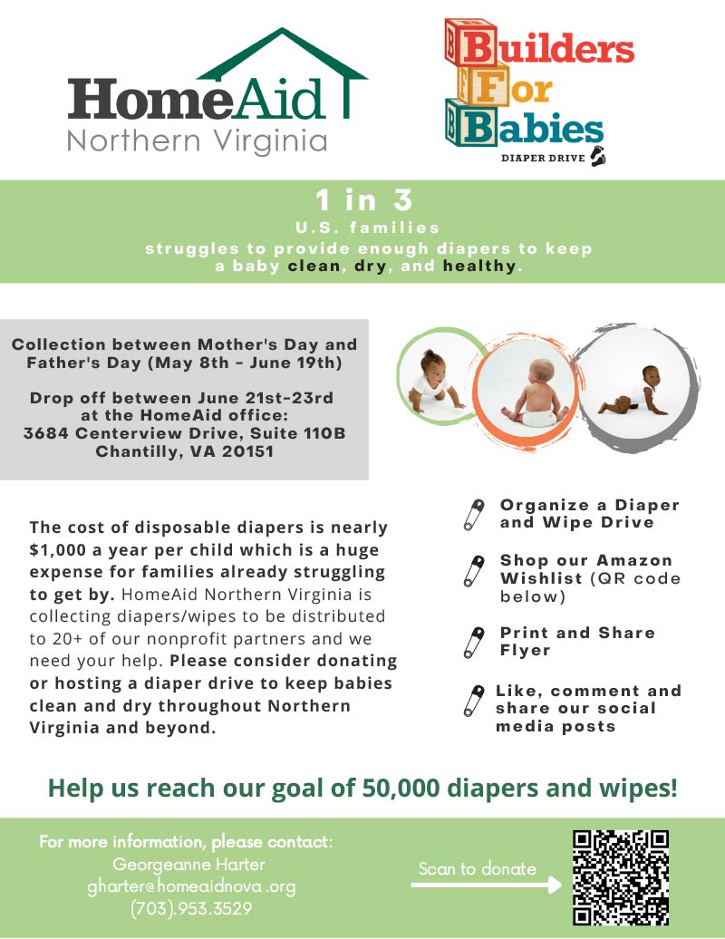 Builders For Babies Diaper Drive Flyer