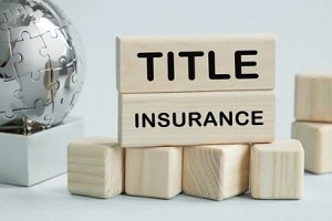 title insurance on small wooden blocks